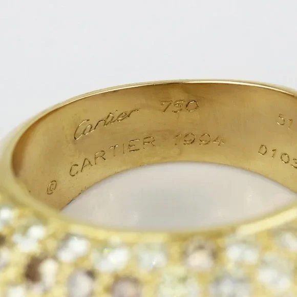 Cartier 18k Yellow Gold 4-Carat Diamond Sauvage Dome Ring c.1994 - Picture 10 of 10